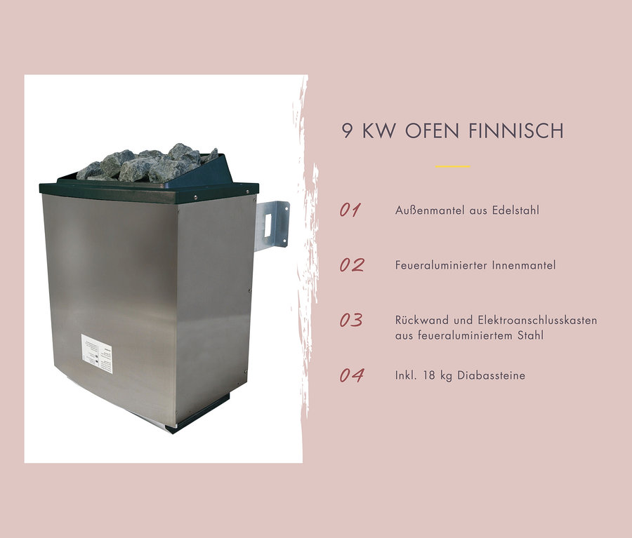 Karibu Würfelsaunahaus 1, asymmetrisch.