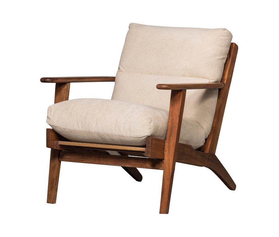 BePureHome Sessel »Housten«, bouclé/holz natur.