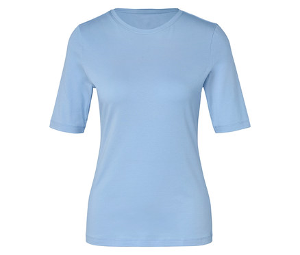 Basic Halbarmshirt, hellblau