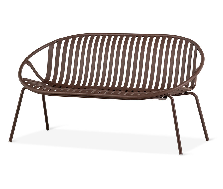 Braune WOOOD Gartenbank.