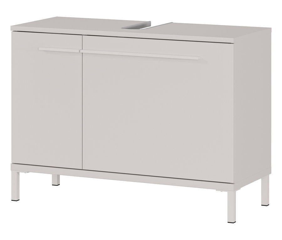 Frontansicht eines Waschbeckenunterschranks »Laurino« in Kaschmir.