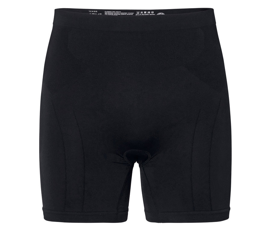 Abbildung einer schwarzen, kurzen, enganliegenden Hose.