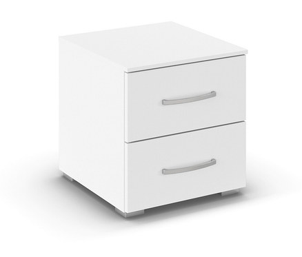 Weißer rauch Nachttisch »Aditio« mit zwei Schubladen.