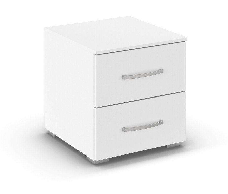 Weißer rauch Nachttisch »Aditio« mit zwei Schubladen.