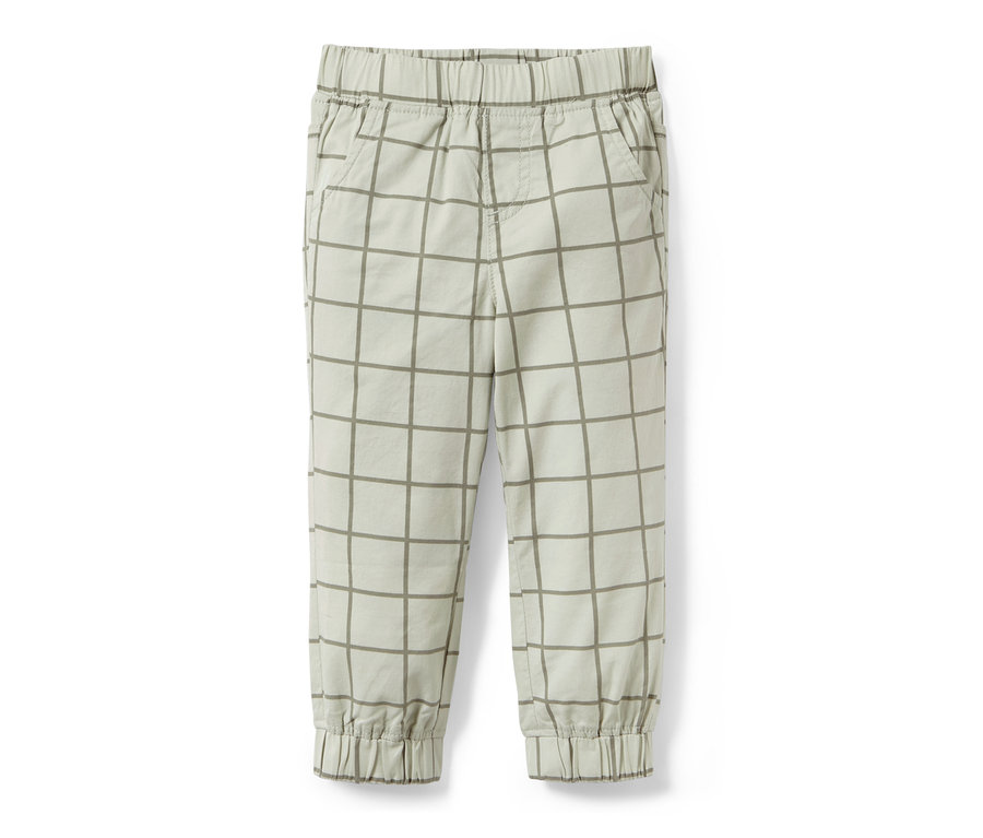 Kinder-Pull-on-Pants – Fit »Ella«, mintgrün mit Karomuster.