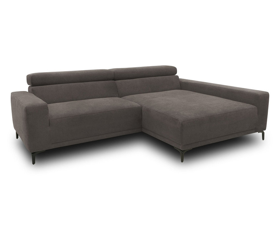 Graues DOMO collection Sofa, rechts.