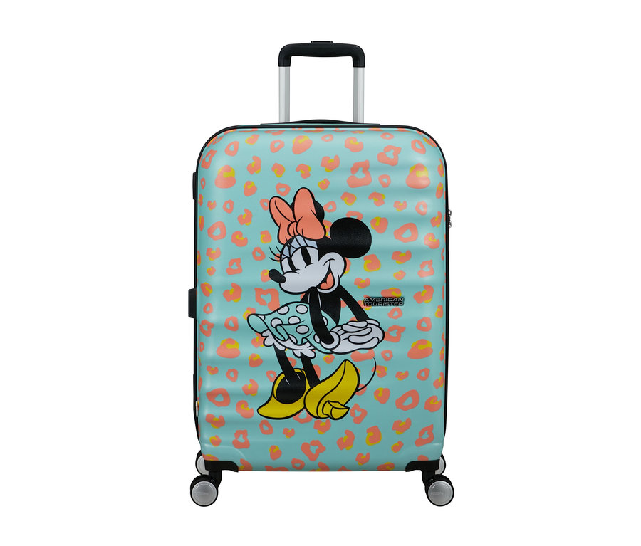 Ein mittelgroßer American Tourister Wavebreaker »Minnie Mouse« Koffer.