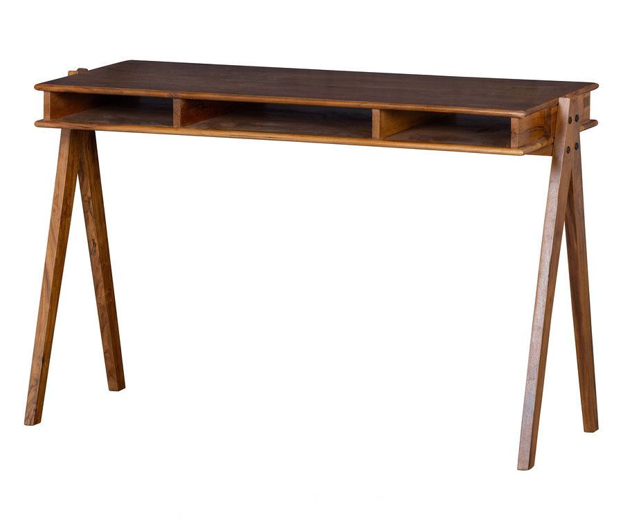 Brauner BePureHome Schreibtisch »Compartment« mit vier Fächern.