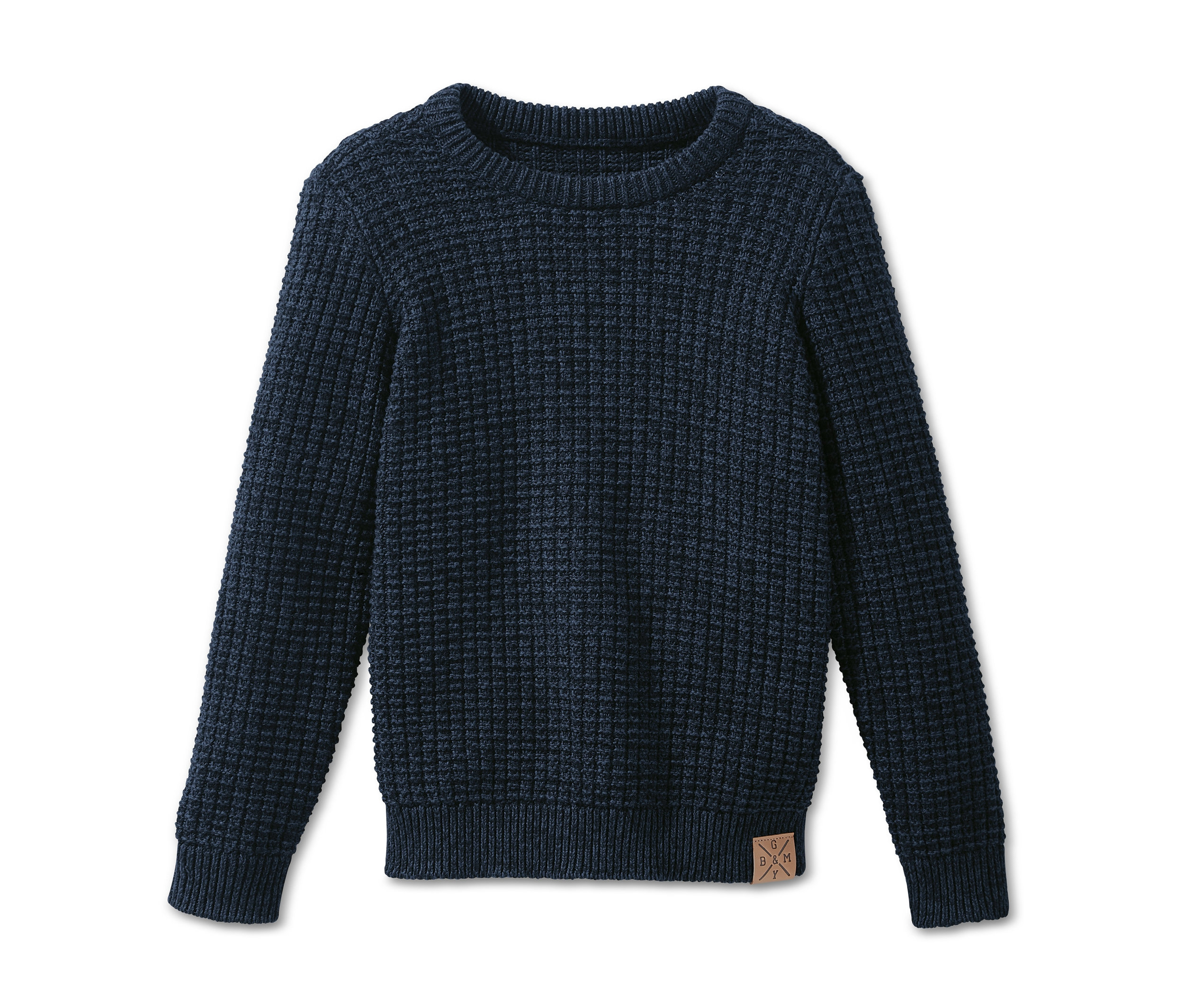 Nahaufnahme von einem Strickpullover.