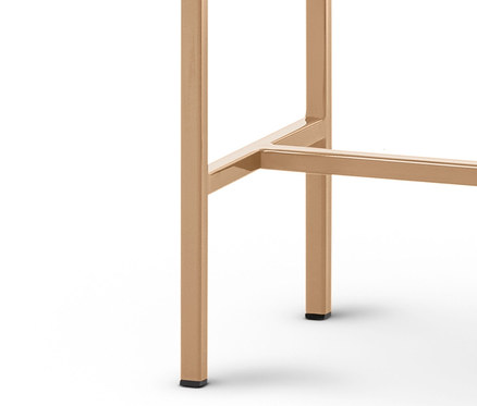 Detailaufnahme eines Konsolentisches mit 2 Schubladen.