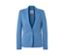 Hellblauer Jerseyblazer.