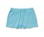 Gestreifte, blaue Shorts.