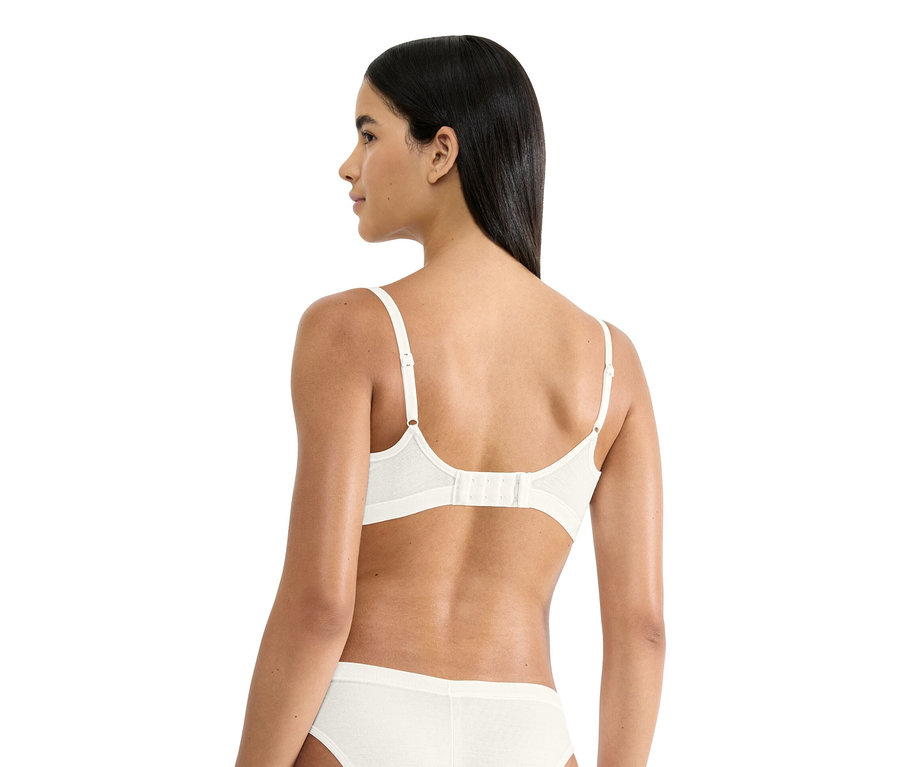 Frau von hinten, mit BH und Unterhose.