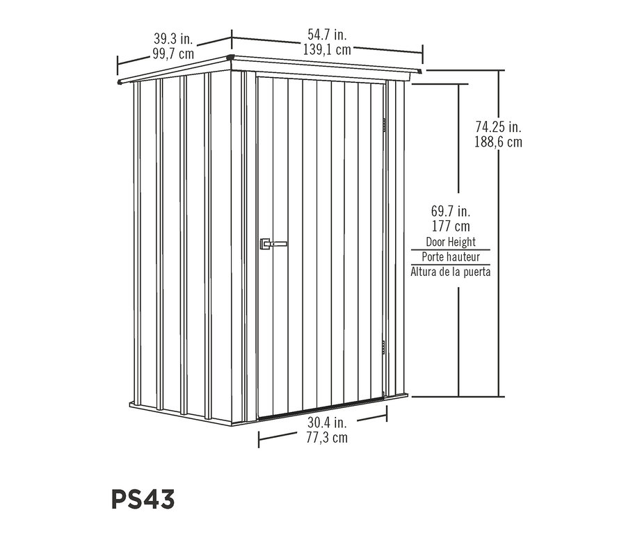 Abmessungen Geräteschrank »4x3«.
