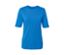 Kobaltblaues Halbarmshirt.