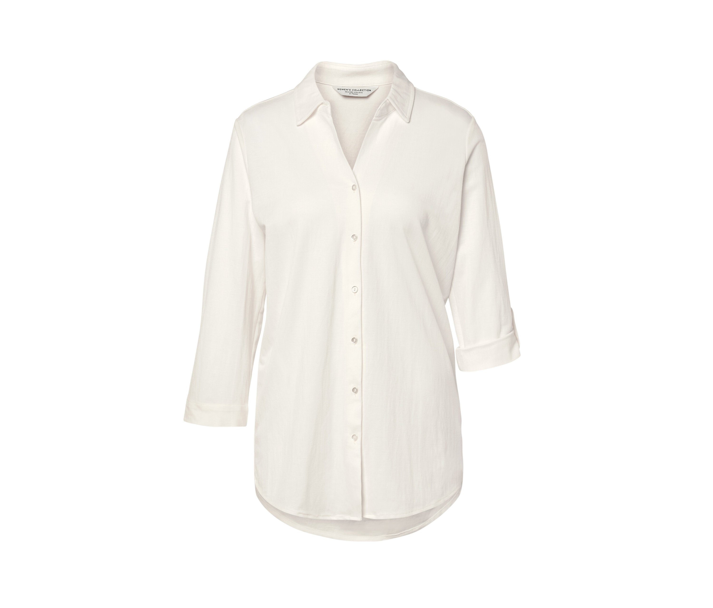 Tchibo - Piqué-Jerseybluse - Damen - Gr. 54 - creme