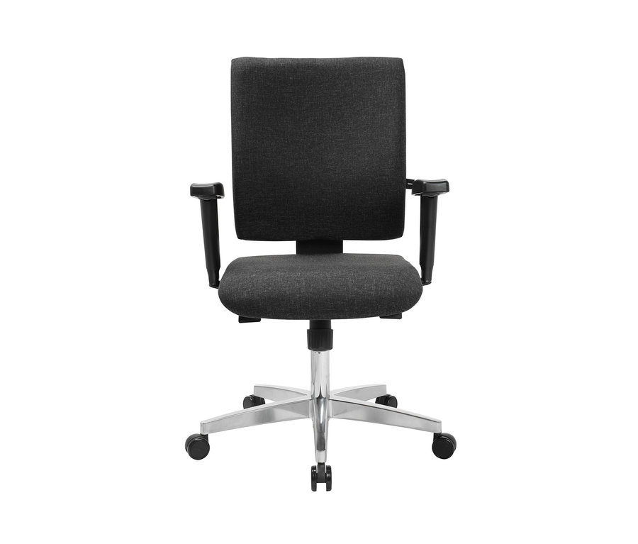 Anthrazitfarbener Bürostuhl »Light Star10« vor weißem Hintergrund.