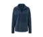 Marineblaues Lounge-Sweatshirt mit Kragen und langen Ärmeln.