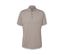 Beiges Funktions-Poloshirt mit kurzen Ärmeln.
