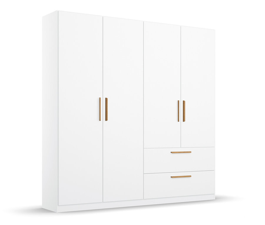 Weißer, 4-türiger Drehtürenschrank »Skandi« von rauch.