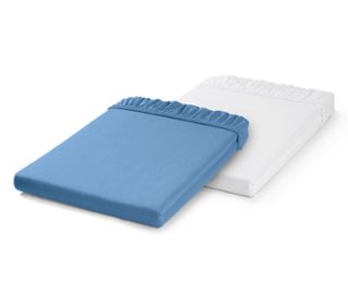 Blau und weiß