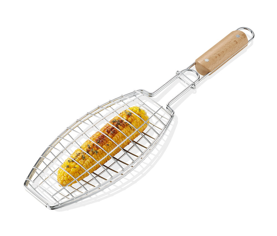 Maiskolben im BBQ-Fischwender.