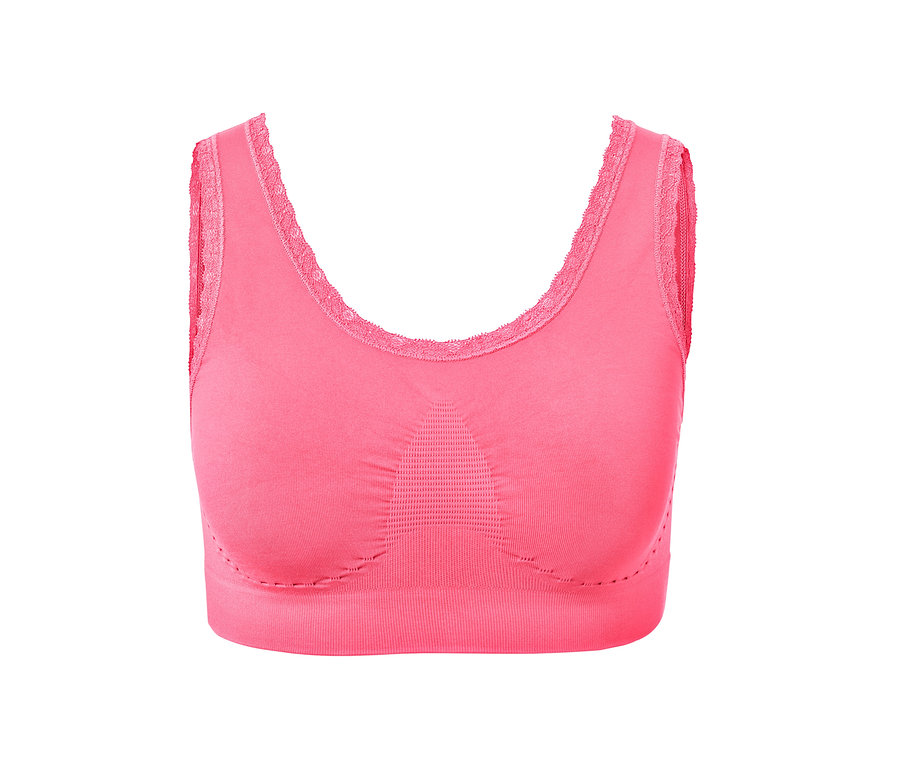 Ein pinkes Seamless-Bustier.