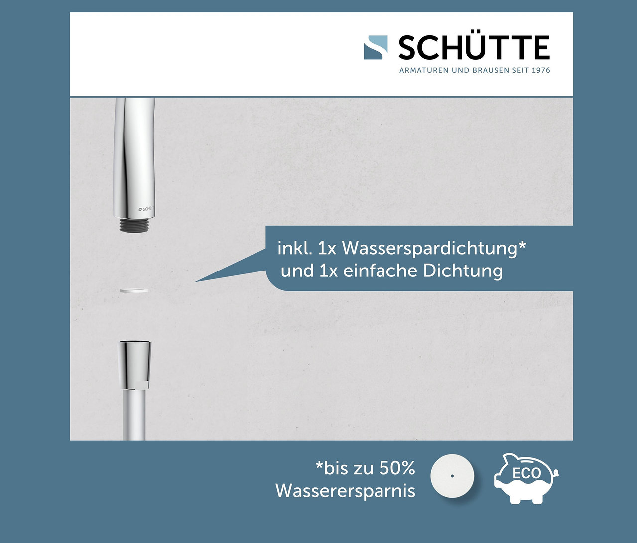 Chromfarbenes Brausestangen-Set »CAPRI«.