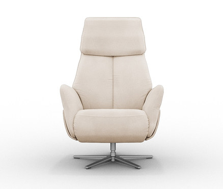 Cremefarbener Liegesessel »Theo« XBO-1 vor weißem Hintergrund.
