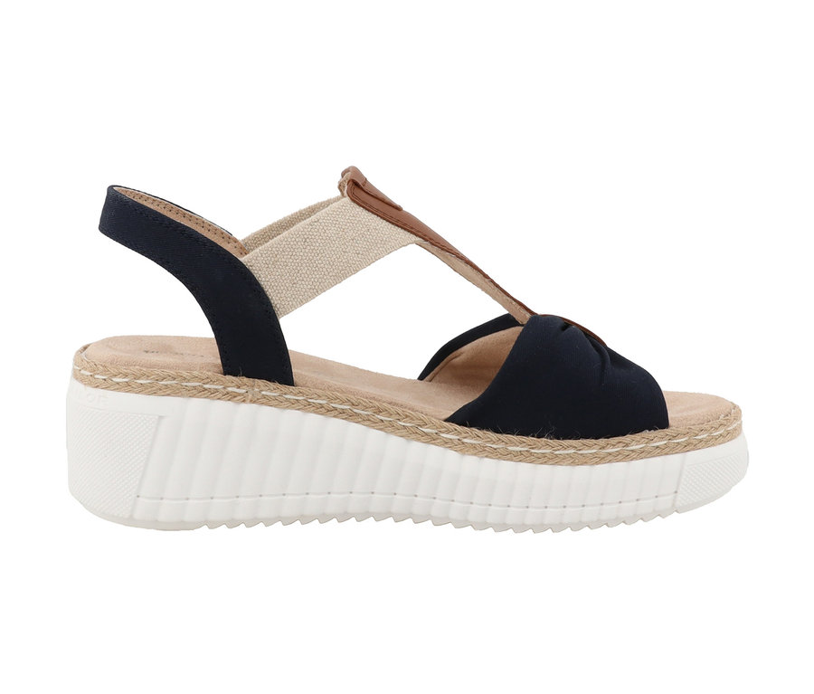 Tom Tailor Sandale, Textil/PU navy.