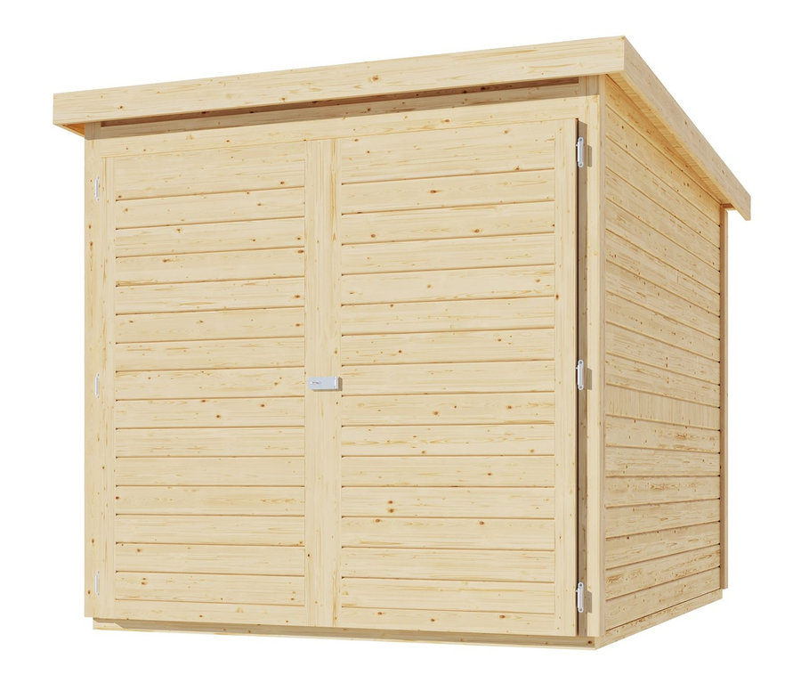 Karibu Fahrrad-Garage mit Fahrradschienen, 19 mm, natur.