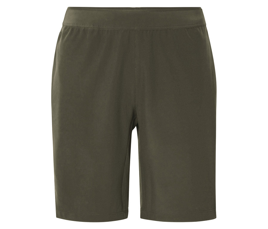 Grüne Shorts mit elastischem Bund.