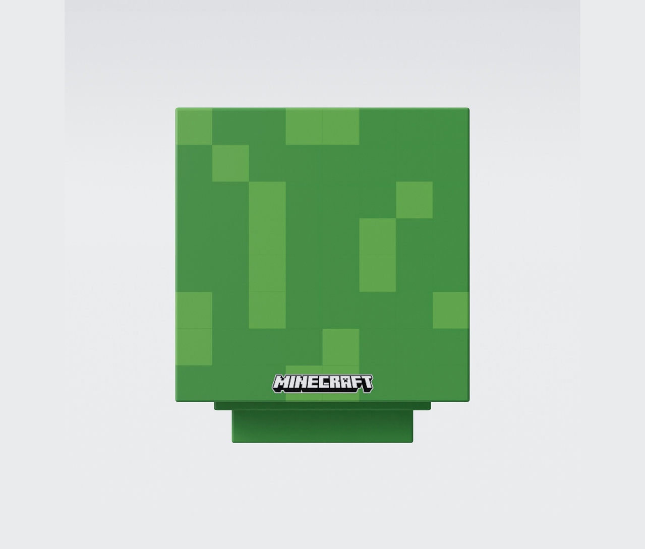 Grüne Minecraft LED Dekoleuchte, Creeper mit Pixelmuster.