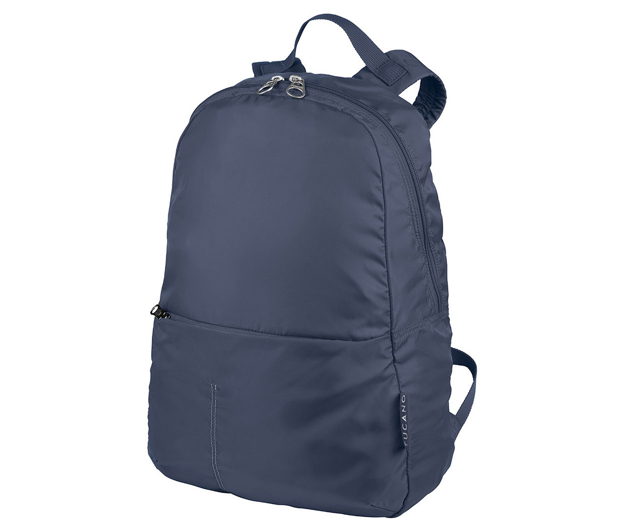 Blauer Tucano Rucksack »Compatto Eco« mit Reißverschlüssen und Tragegriffen.