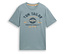 Das Tom Tailor T-Shirt mit Logo in Grey Mint liegt flach und zeigt das Logo mit Schriftzug.
