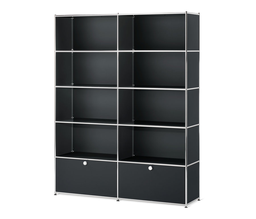 Schwarzes Regal »CN3« mit 2 Klappen.