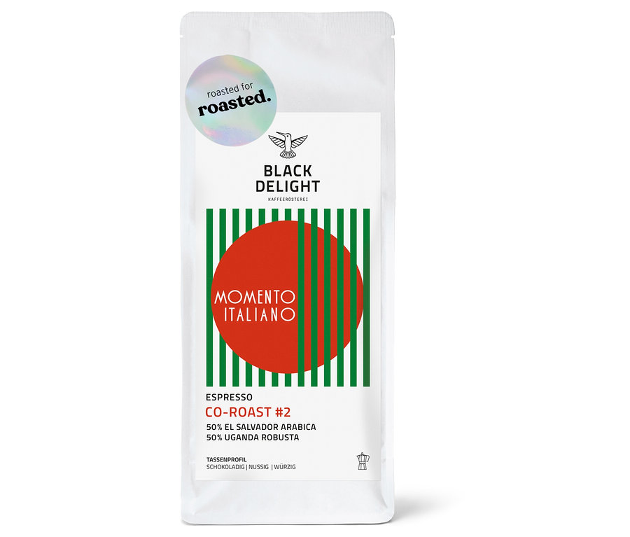Black Delight x roasted. - Momento Italiano Co-Roast #2 Espresso - 250 g Gemahlen