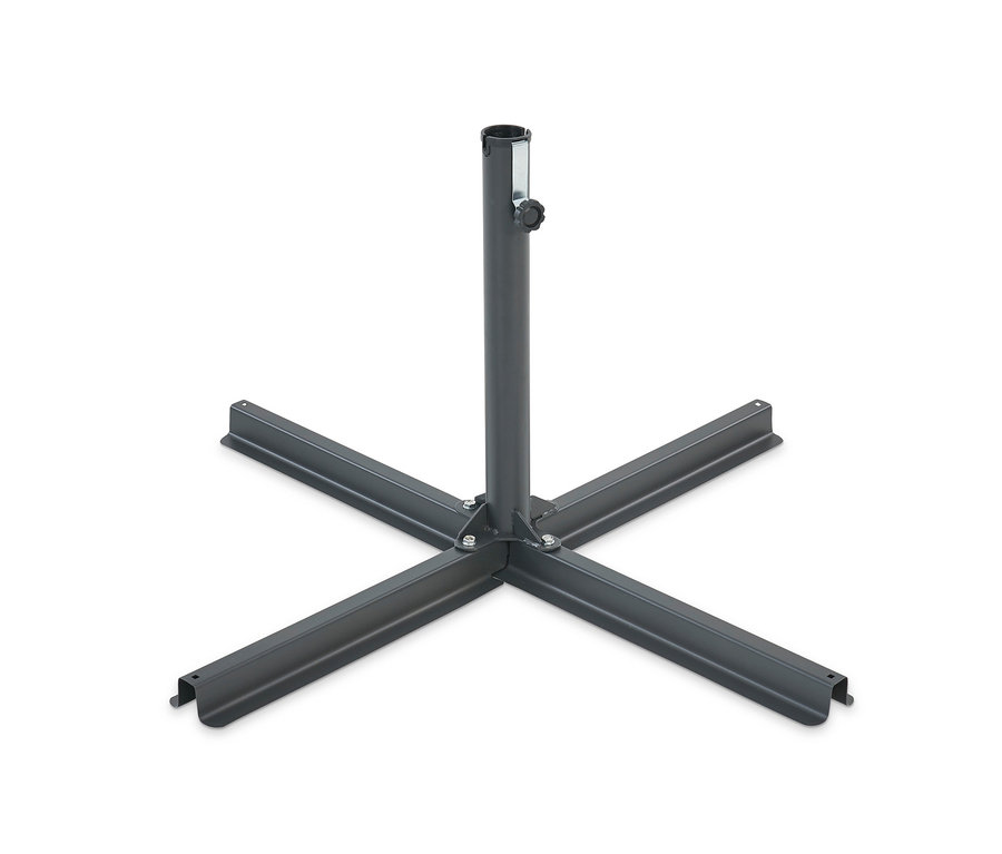 Leco Stahl-Kreuzständer, ca. 100 x 100 cm auf weißem Hintergrund.