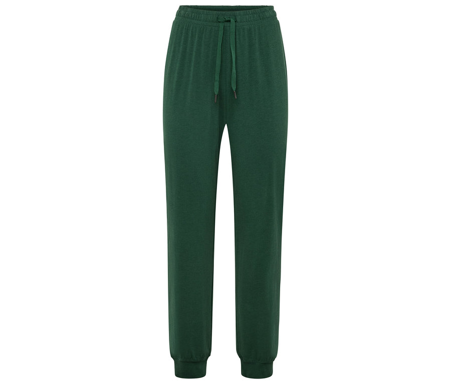 Grüne Jogginghose mit Kordelzug in der Taille.