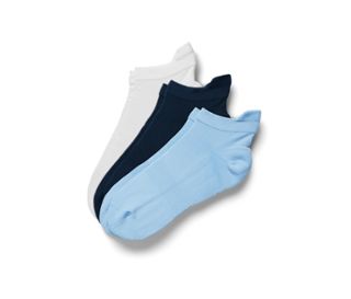 Weiß und blau