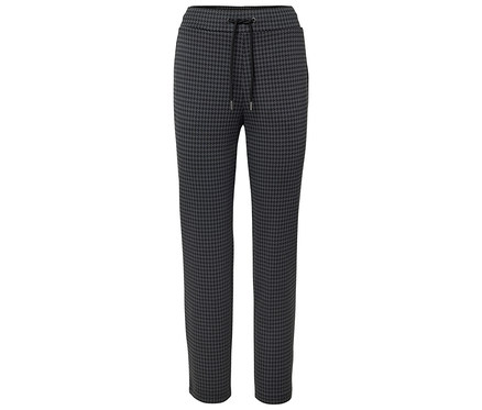 Joggpants mit Hahnentritt-Jacquard
