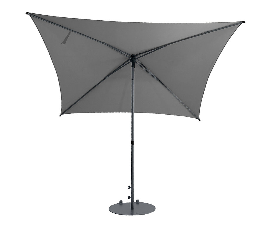 Leco Marktschirm, 250 x 250 cm, inkl. Abdeckhaube, anthrazit.