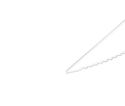 Drei Küchenmesser liegen nebeneinander.