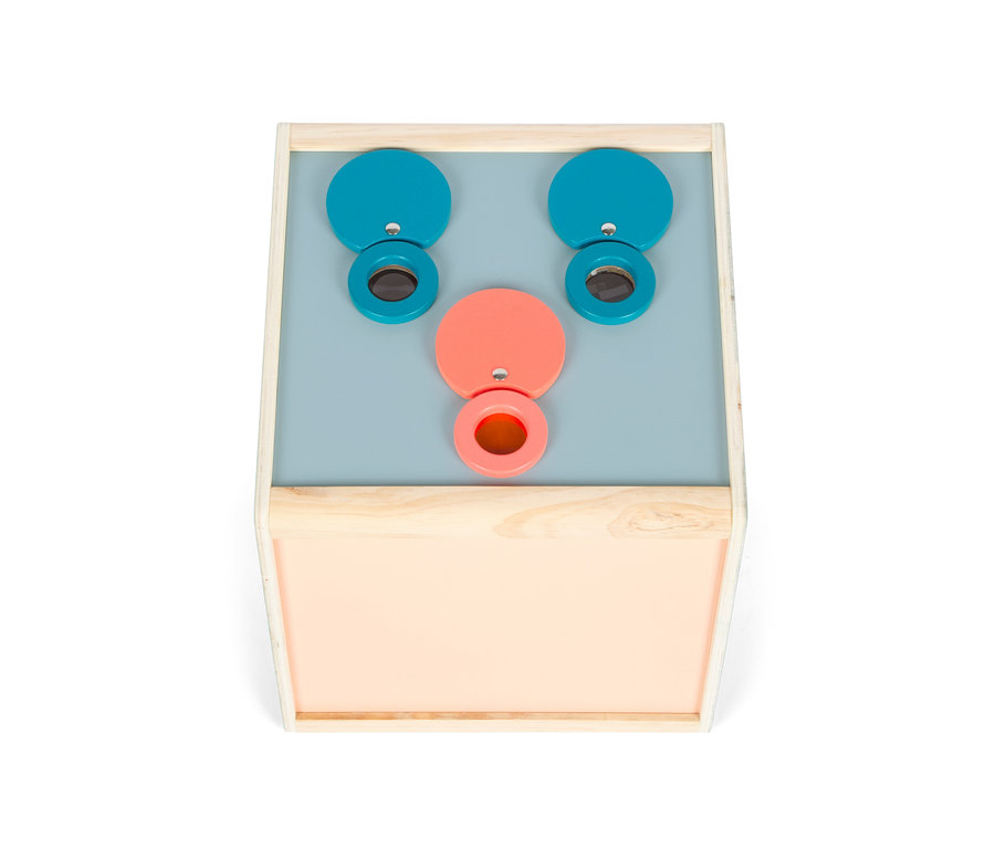 small foot Sinnes-und-Fühl-Box »Sensory« mit blauen und orangen Kreisen.