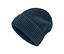 Blaue Strickmütze.