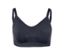 Blauer Seamless-Sport-BH auf weißem Hintergrund.