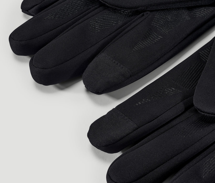 Detailaufnahme von Windprotection-Handschuhen.