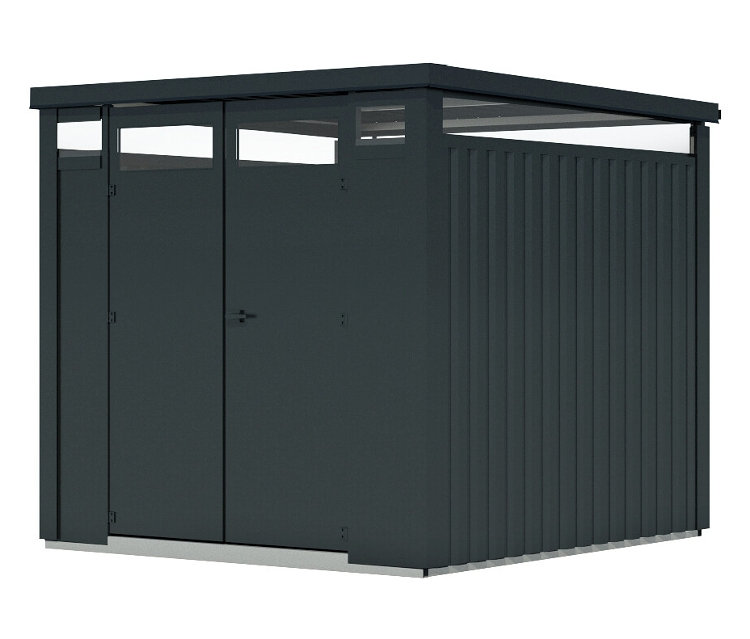Karibu Metall-Gerätehaus, 232 x 218 x 229,5 cm.