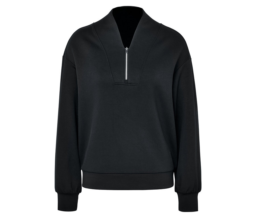 Schwarzer Premium-Troyer mit Reißverschluss.