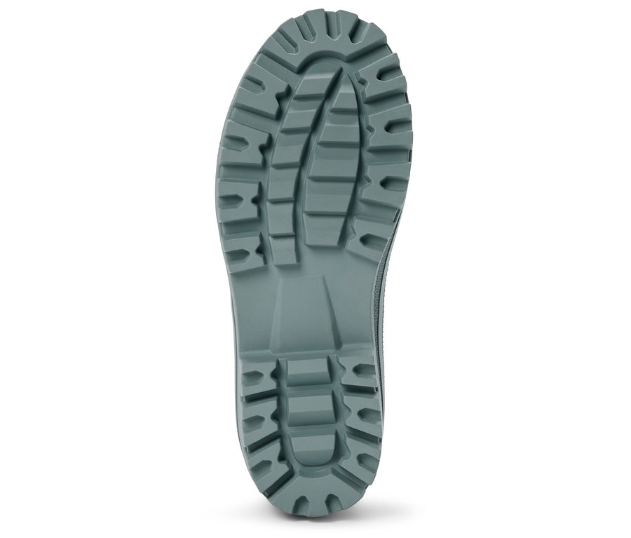 Sohle eines Kinder-Neopren-Regenstiefels.